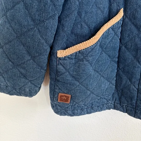 Ralph Lauren Denim Chore Barn Jacket with Corduroy Collar | L - Picture 4 of 15